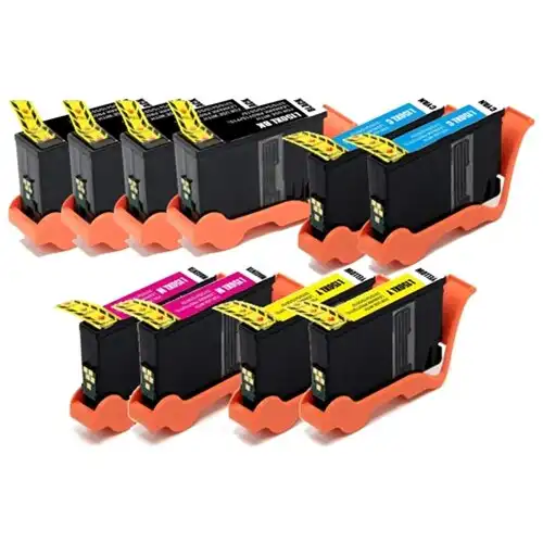 Compatible Lexmark 150XL 10-Set High Yield Ink Cartridges: 4 Black & 2 each of Cyan / Magenta / Yellow