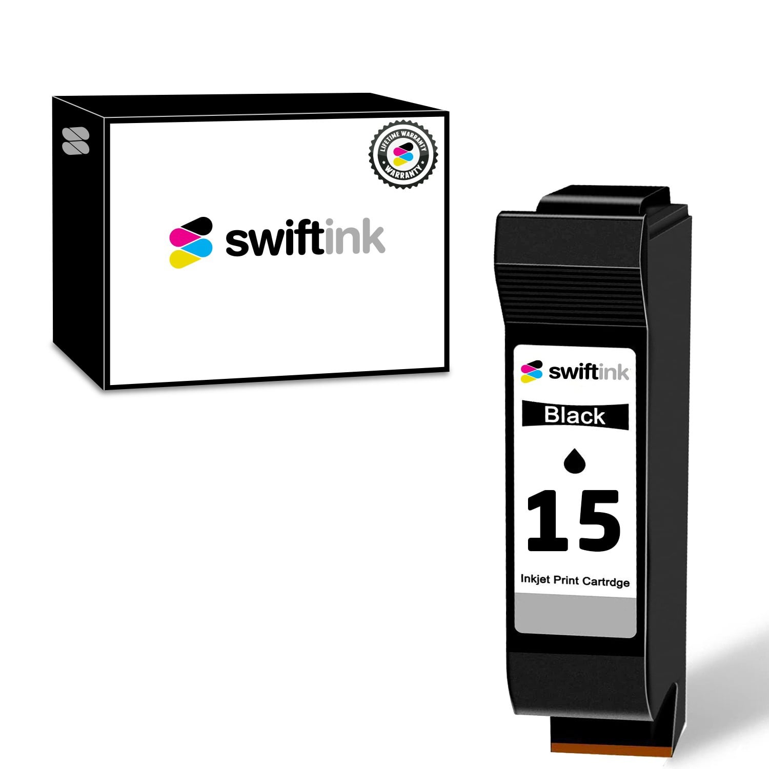 Remanufactured Replacement Black Ink Cartridge for C6615DN / HP 15