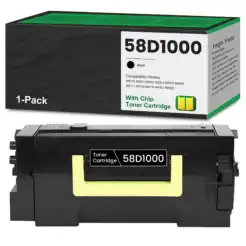 Compatible Lexmark 58D1000 Black Toner Cartridge (7.5K Page Yield)