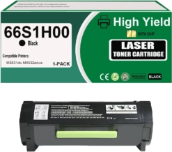 Compatible Lexmark 66S1H00 Black Toner Cartridge High Yield