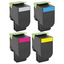 Remanufactured Lexmark 701X Extra High Yield (Black, Cyan, Magenta, Yellow) Laser Toner Cartridge Set of 4