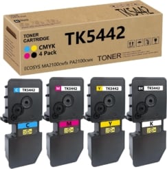 Compatible Kyocera Mita TK-5442 High Yield Toner Cartridge 4-Piece Combo Pack