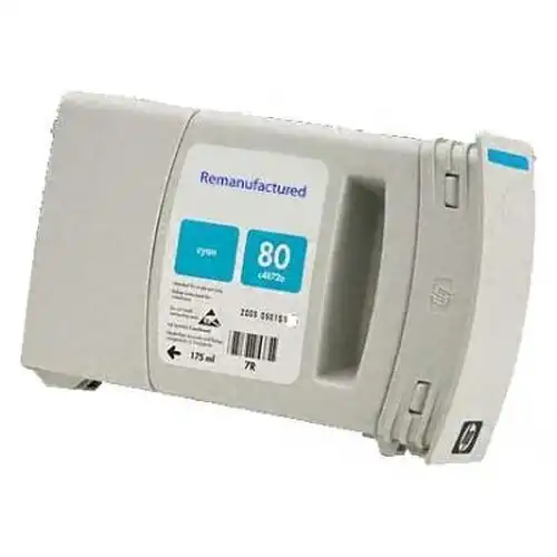 Remanufactured Replacement High Yield Cyan Ink Cartridge for C4846A / HP 80XL
