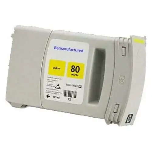 Remanufactured Replacement High Yield Yellow Ink Cartridge for C4848A / HP 80XL
