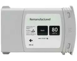 Remanufactured Replacement High Yield Black Ink Cartridge for C4871A / HP 80XL