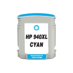 Remanufactured Hewlett Packard C4907AN (HP 940XL Cyan) High Yield Ink Cartridge