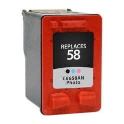 HP 58 (HP C6658AN) Photo Remanufactured Ink Cartridge (Fits into Black Slot)