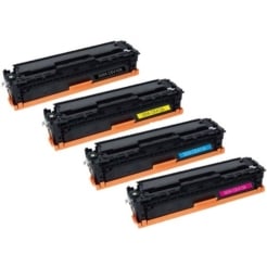 Bulk Set of 4: HP 305X / 305A Compatible Toner Cartridges: Black, Cyan, Magenta and Yellow