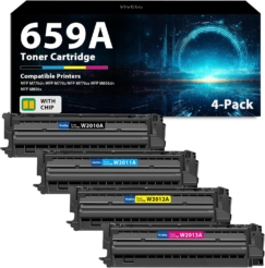 Compatible HP 659A Toner Cartridge 4-Piece Combo Pack