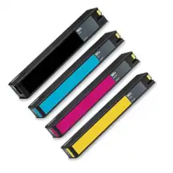 Remanufactured Replacement 4-Set High Yield Ink Cartridges for HP 981X: 1 Black, Cyan, Magenta, Yellow