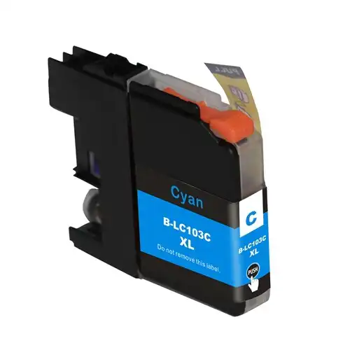 Compatible Brother LC103C High-Yield Cyan Ink Cartridge