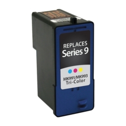 Remanufactured High Yield Color Ink Cartridge for Dell MK993 / MW174 (Series 9)