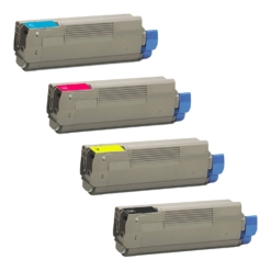 Compatible Okidata C612dn & C612n Toner Cartridges Set of 4