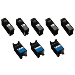 Compatible Replacement for Dell Series 22 High Yield Black & Color 8-Set Ink Cartridges for the P513/V313 Printers