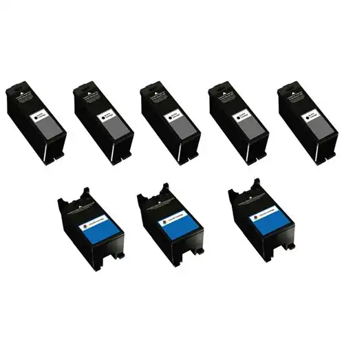 Compatible Replacement for Dell Series 23 High Yield Black & Color 8-Set Ink Cartridges for the V515w Printer