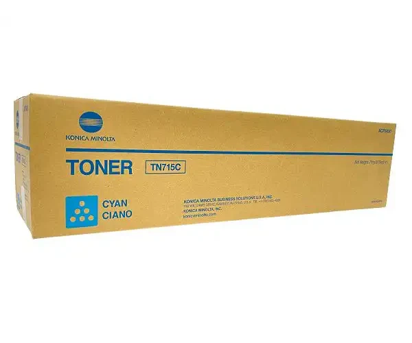 Genuine OEM Konica Minolta TN715C Cyan Toner for bizhub C750i (ACP8430)
