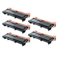 Compatible Brother TN660 High Yield Black Toner Cartridges - Set of 5