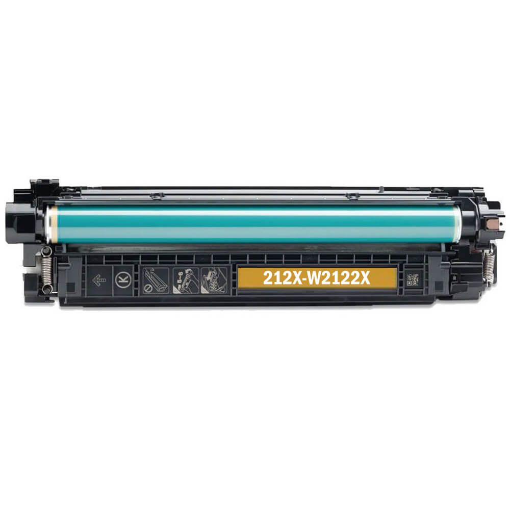 Compatible HP W2122X (HP 212X) High Yield Yellow Toner Cartridge (10,000 Page Yield)