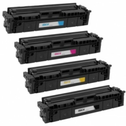 Compatible canon 054h (black, cyan, magenta, yellow) set of 4 high yield toners