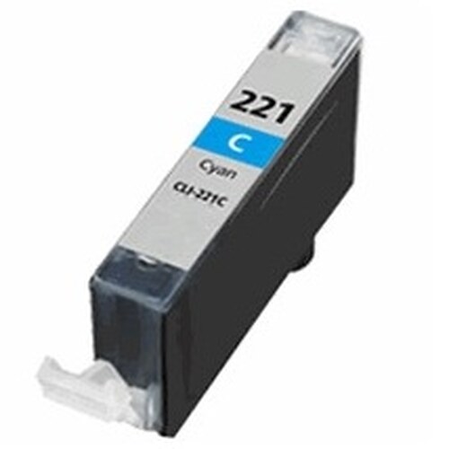 Compatible canon cli-221 cyan ink cartridge w/ chip
