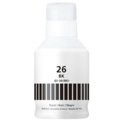 Compatible Canon GI-26BK Black Ink Bottle 135mL - Pigment