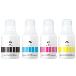 Compatible Canon GI-26 High Yield Ink Bottles Set of 4 (Bk/C/M/Y)
